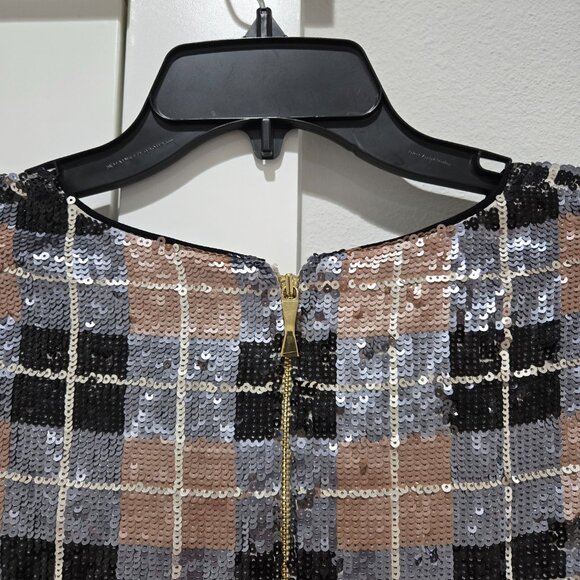 Kate Spade Sequin Plaid Mini Dress - Picture 3 of 4